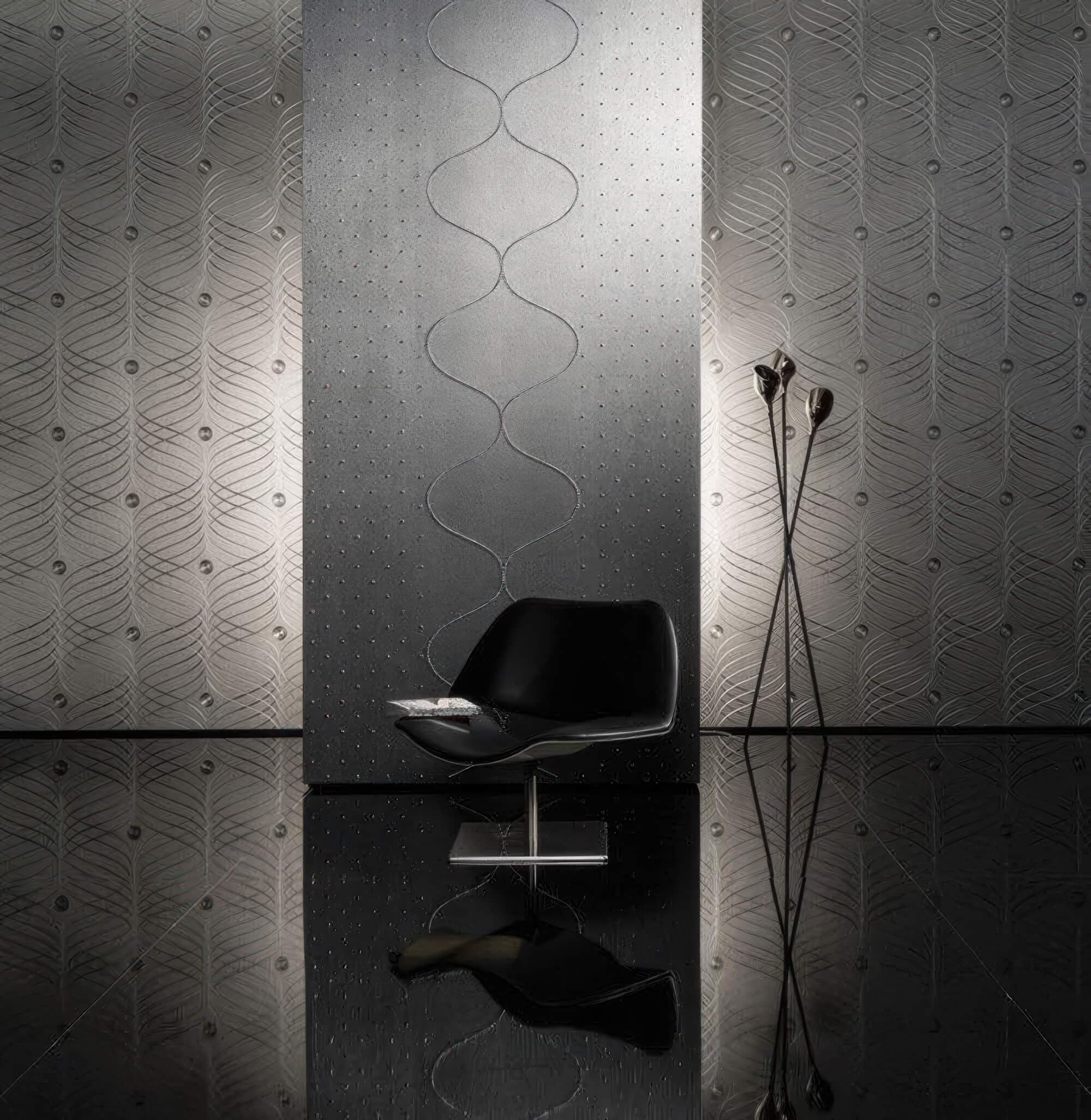 High-end 3D wallpaper with luxurious textures and intricate patterns for elegant interiors.